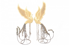 S/2  GLOWING PHOENIX BIRDS 220/230CM WARM WHITE