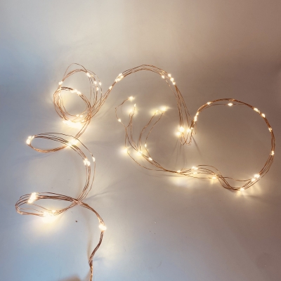 microled cascade 5 strings x 2m 100led copper steady warm white ip44