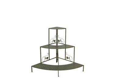 ΜΕΤΑΛΛΙΚΟ STAND ΓΩΝΙΑ 3 ΕΠΙΠΕΔΑ 86X75X75CM ΠΡΑΣΙΝΟ