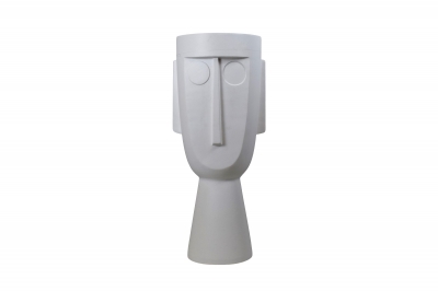 PLANTER ΚΥΚΛΑΔΙΚΟ ΕΙΔΩΛΙΟ 40*40*106cm ΛΕΥΚΟ
