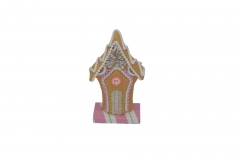 rainbow biscuit house 18*8*25cm sugar pink