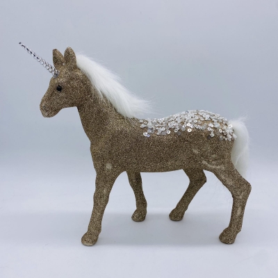 μονοκερος white beads 26*25*7cm champagne