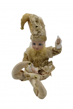  music elf 45cm gold/white