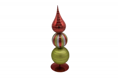 στολιδι αθραυστο πολυχρωμες μπαλες 42cm red/green