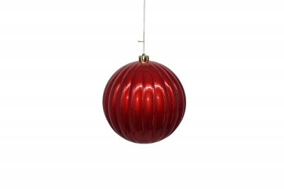 20cm χρ.μπαλα pearl αθραυστη  christmas red